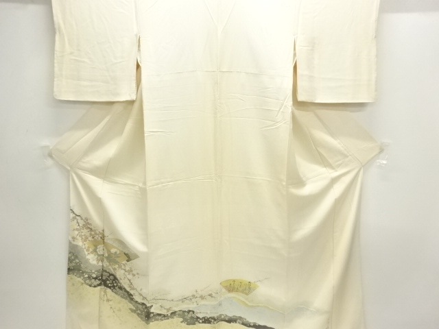 JAPANESE KIMONO / IRO-TOMESODE / JUKO-ORI / WOVEN BRANCH UME / ARTIST WORK